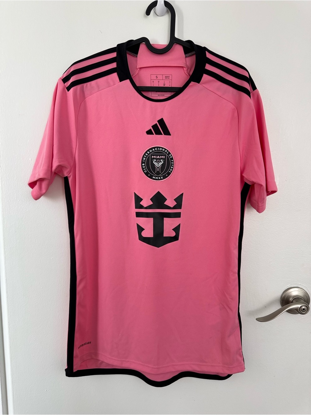 adidas Men’s Pink Soccer Jersey Messi